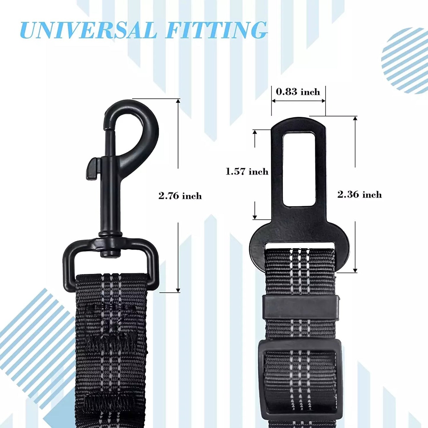 2 Pack Dog Seat Belt Adjustable Dog Car Seatbelts Pet Vehicle Safety Harnesses